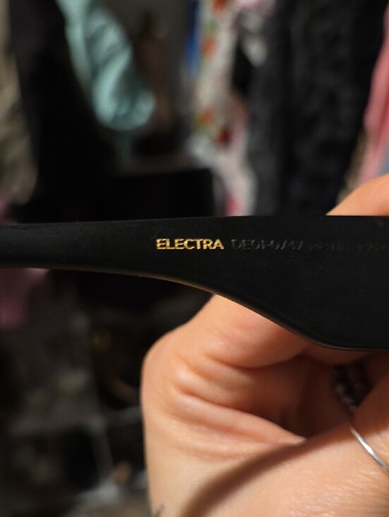 Diff Eyewear Black Sunglasses with Gold Logo main image 10